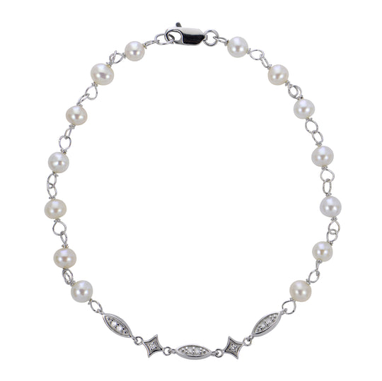 Sterling Silver Freshwater Pearl Bracelet