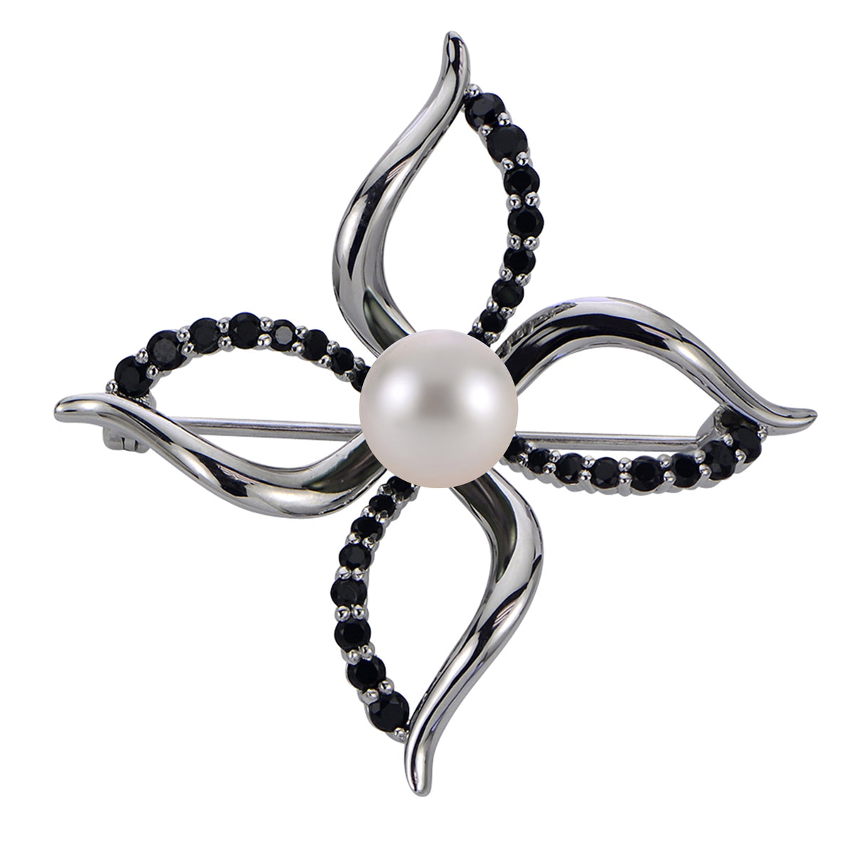 Sterling Silver Freshwater Pearl Brooch