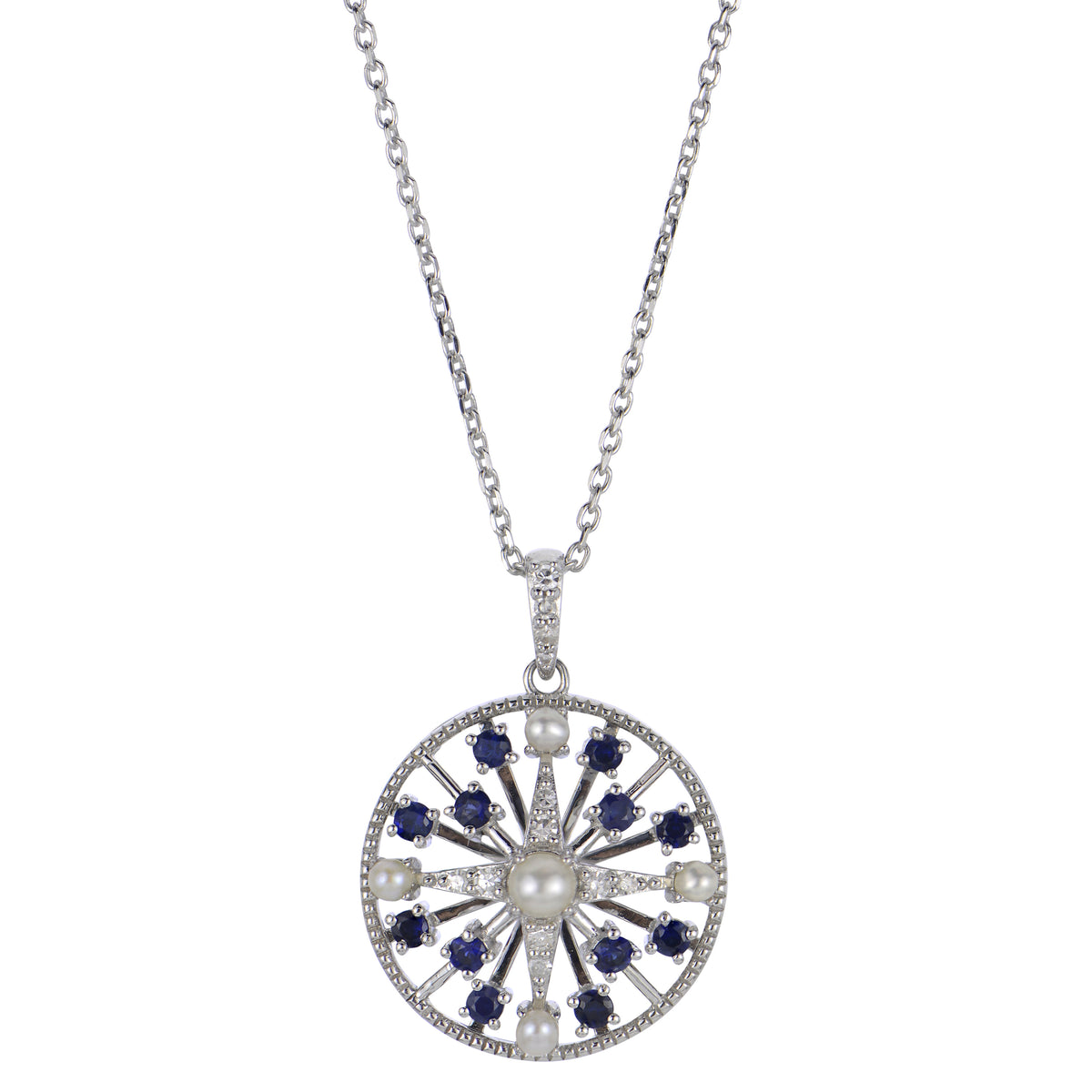 Sterling Silver Sapphire Pendant