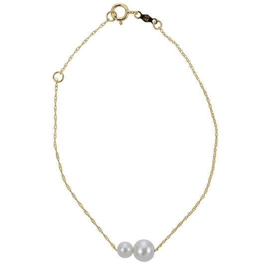 14KT Yellow Gold Freshwater Pearl Bracelet