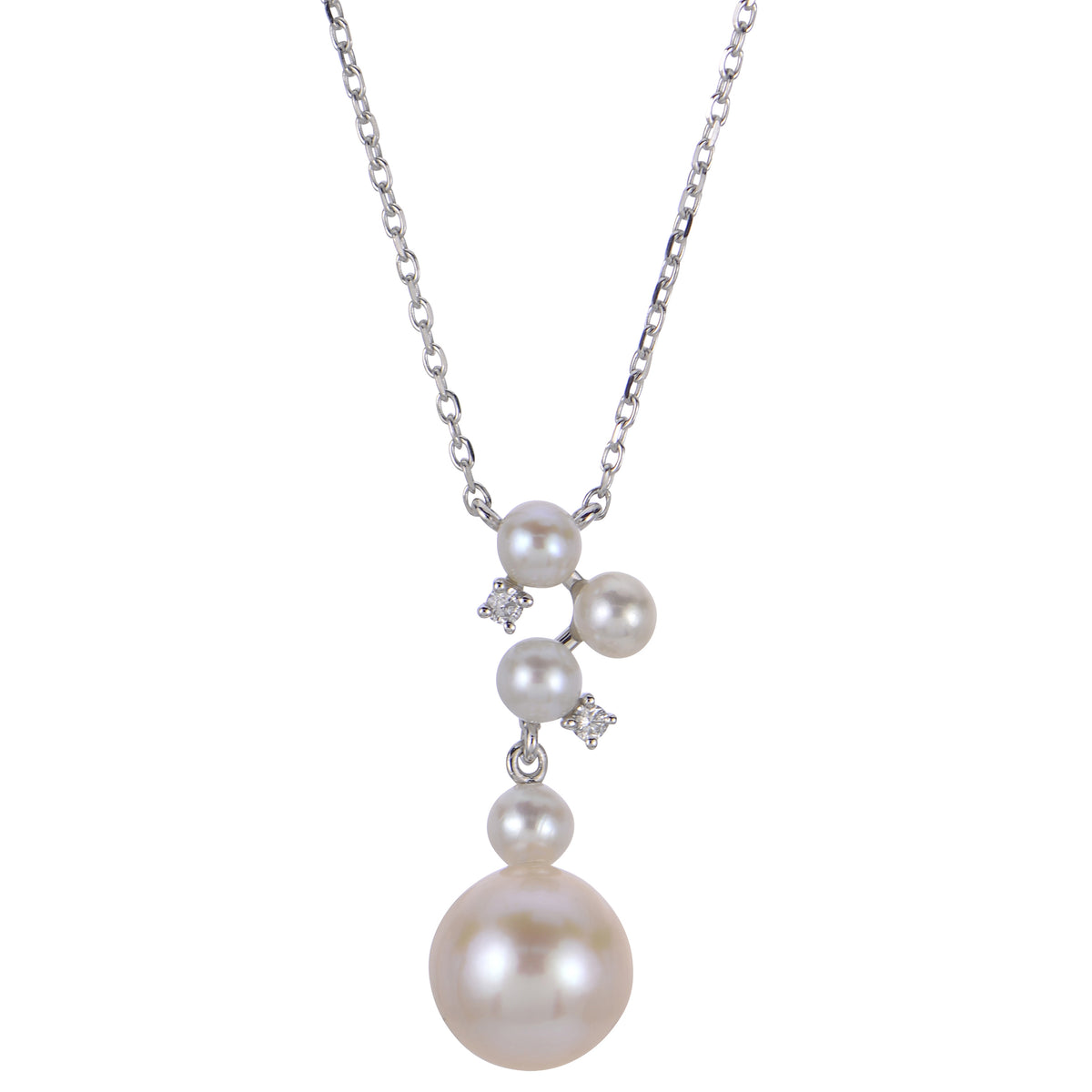 14KT White Gold Freshwater Pearl Necklace