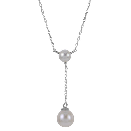 14KT White Gold Freshwater Pearl Necklace