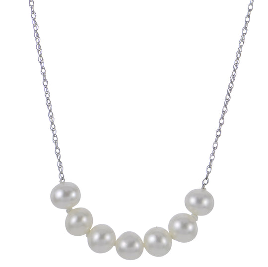 14KT White Gold Freshwater Pearl Necklace
