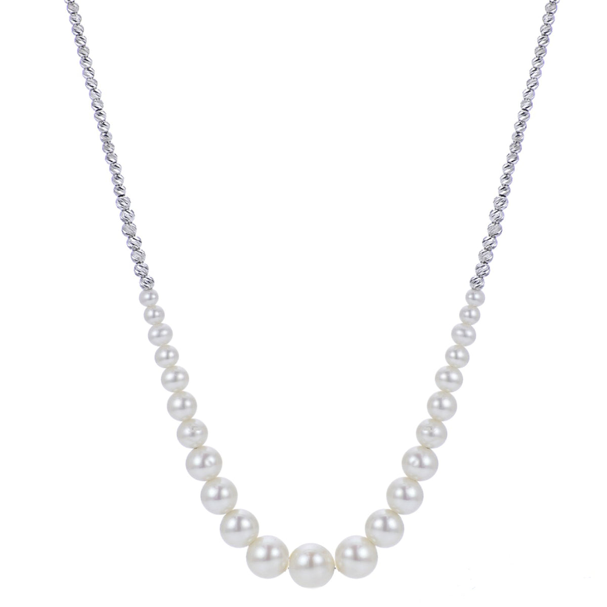 Freshwater Pearl Brilliance Bead Graduated Necklace
