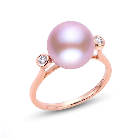 14KT Rose Gold Freshwater Pearl Ring