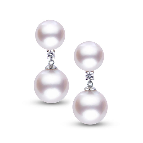 14KT White Gold Akoya Pearl Earring