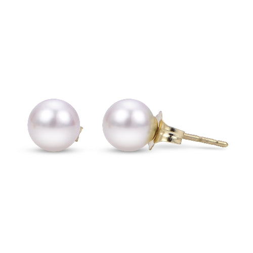 A - AA Quality Akoya Studs (Select Quality, Size, & Gold Color)