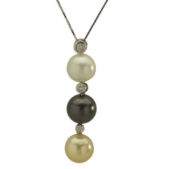14KT White Gold Tahitian Pendant