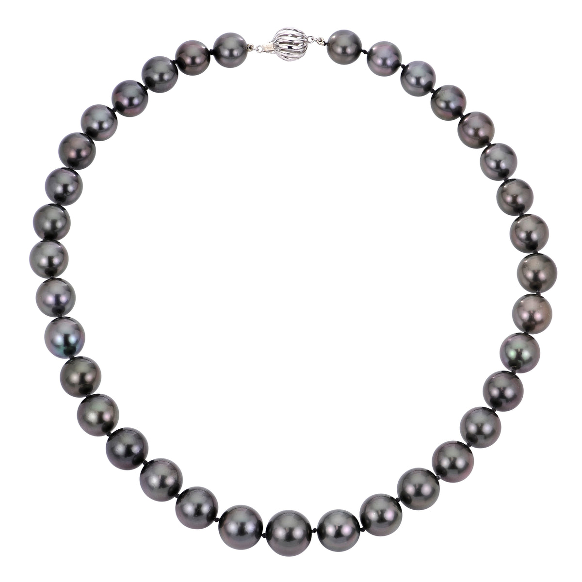 18KT White Gold Tahitian Pearl Necklace